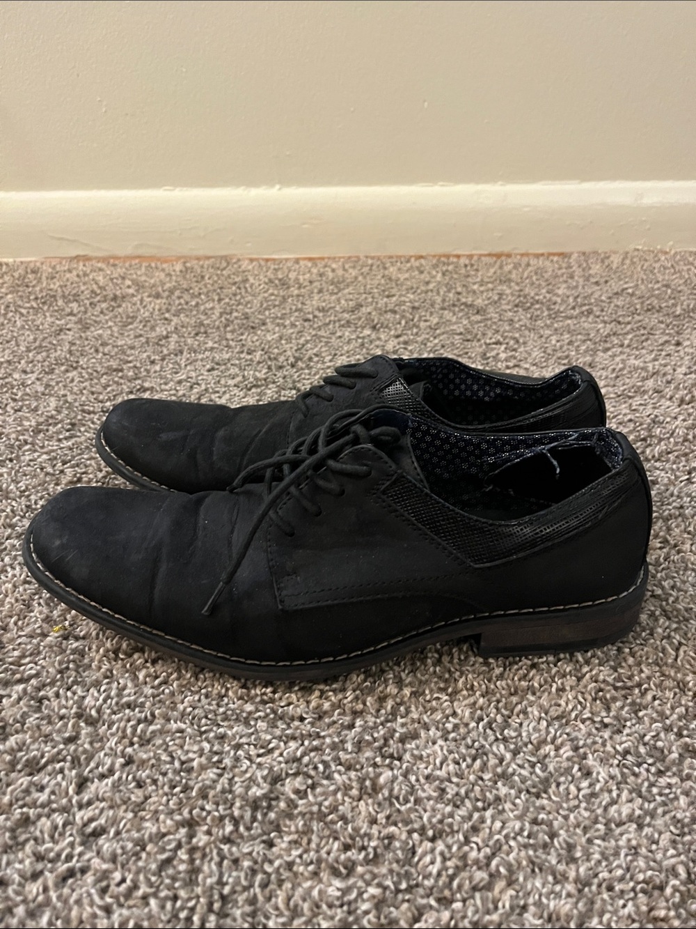 Men's Black Lace-Up Dress Shoes Perry Ellis - Picture 3 of 5